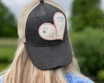 YOUR NAME Custom Baseball Mom Hat, Personalized Baseball Caps for Women, Trucker Ball Cap, Team Hat, Hat with Patch, Fitted Baseball Cap