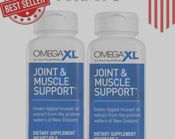 Paquete de 2 Omega XL 300 cápsulas para el cuidado de articulaciones y músculos – Aceite de mejillón de labios verdes (2 x 300 cápsulas)