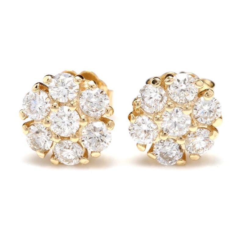 Elegant Gold-Plated Cubic Zirconia Stud Earrings for Women - Timeless Jewelry Gift