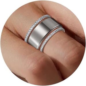 14K Gold Plated Stacking Rings for Oura Gen 3/4 with CZ Diamonds