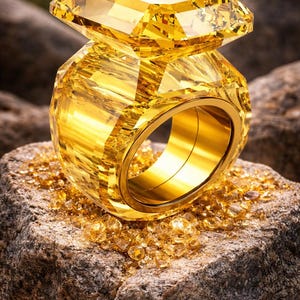Anillo de citrino amarillo de plata de ley 925, anillo con gema de talla octogonal, anillo minimalista apilable, regalo delicado para mujer.