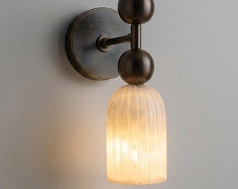 Luxe messing wandverlichting - minimalistische bedlamp - moderne wandkandelaar uit het midden van de eeuw - badkamerverlichting