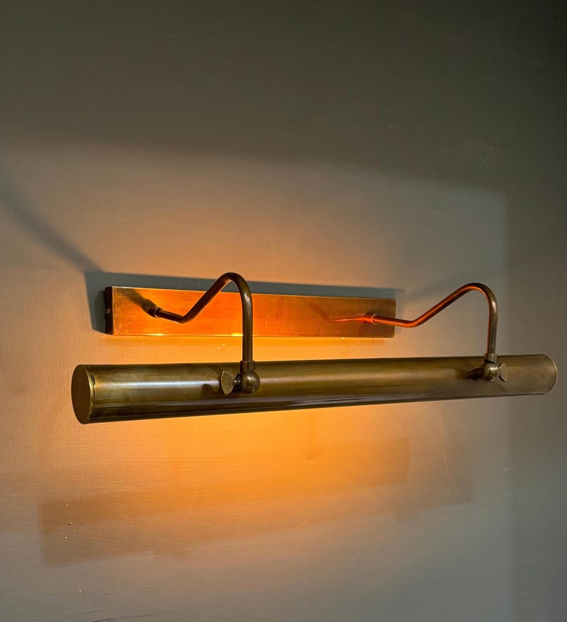 Minimalist Mid Century Brass Picture Light Fixture Adjustable Vanity Light Modern Wall Sconce & Lamp image 7