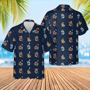 Mickey and Friends Hawaiian Shirt, Donald Duck Goofy Pluto Retro Cartoon Shirt, Disney Characters Button Down Shirt, Gift for Disney Lovers