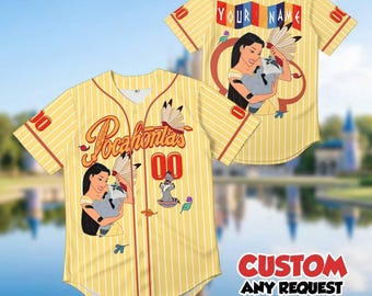 Custom Pocahontas Baseball Jersey, Personalized Meeko Shirt, Disney Princess Family Trip Outfit, Colors of the Wind Apparel, Disney Gift Tee