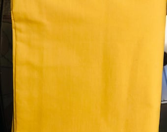 Springs Industries Twin Flat Sheet Yellow Cotton Percale, EUC