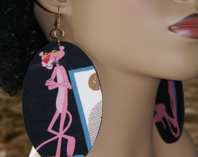 Large Fabric Covered Earringsthink Pink Etsy