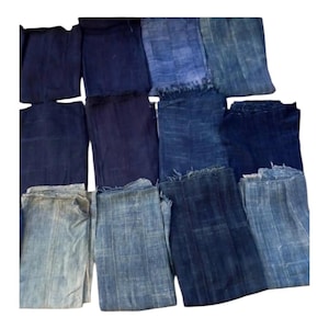 Vintage verblasster Indigo Schlammstoff Stoff Schüttgut