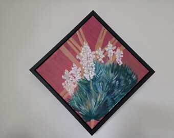 Framed Botanical Oil Painting Decoration