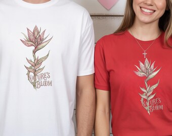 Botanical Flower Shirt – Vintage Wildflower Graphic Tee, Nature's Bloom Design