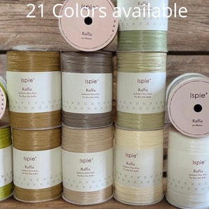 Ispie Raffiagaren – 100% Viscose – 250m – Haken 2,5–4mm – Voor tassen, hoeden, manden en woondecoratie – Zomergaren