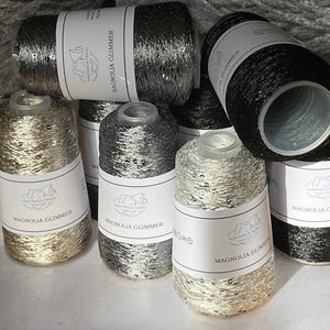 Fil lurex pailleté 100 g / 700 m – micro paillettes 3mm -  fil viscose/polyester lace brillant pour tricot et crochet