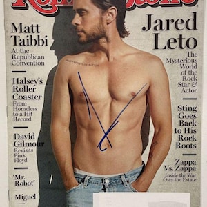 May include: Rolling Stone magazine cover featuring Jared Leto. The cover includes text such as "Jared Leto", "The Mysterious World of the Rock Star & Actor", and "Issue 1267 August 11, 2016". The cover also features other articles.
