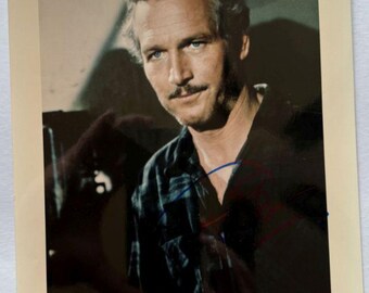 Fotografía brillante autografiada de Paul Newman de 8 x 10 pulgadas, certificado de autenticidad incluido.
