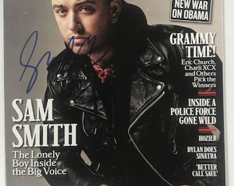 Sam Smith Autographed Rolling Stone Magazine, COA Included