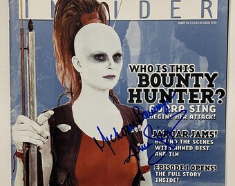 Revista completa de "Star Wars" de Aurra Sing firmada por Michonne Bourriague, certificado de autenticidad incluido.