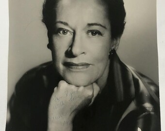 Foto vintage autografada de Anne Revere, 20x25 cm, com certificado de autenticidade incluso.