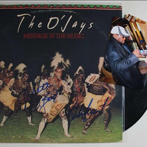 Eddie Levert & Walter Williams Autographed Vintage The O'Jays Record Album, COA Included