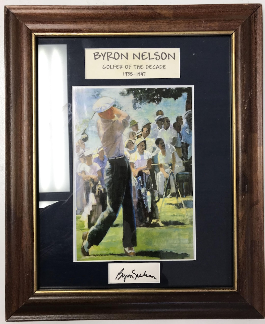 Byron Nelson Autographed Signature Cut, Hand Matted and Framed to 14x17 ...