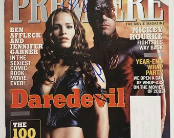 Revista "Premiere" completa firmada por Ben Affleck y Jennifer Garner, certificado de autenticidad incluido.