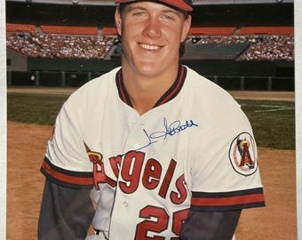 Jim Abbott Autographed Color 8x10 Photo California Angels, COA Included