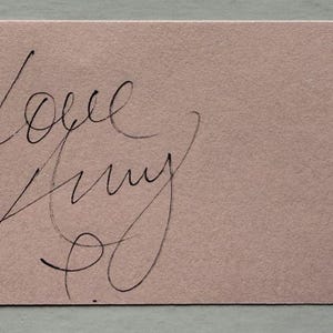 Amy Winehouse Autographed 2x5 Page, Two Generation Collection