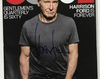 Harrison Ford Autographed GQ Magazine, COA Included