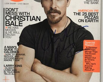 Christian Bale Autographed GQ Magazine, COA Included