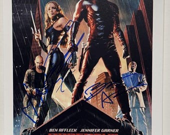 Jennifer Garner & Ben Affleck Autographed Daredevil Glossy 8x10 Photo, COA Included