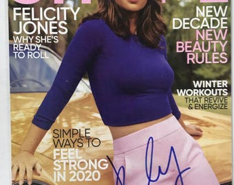 Felicity Jones Autographed Shape Magazine, COA Included
