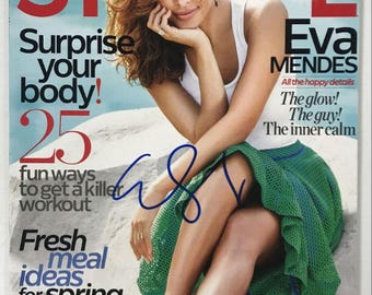 Eva Mendes Autographed Shape Magazine, COA Included