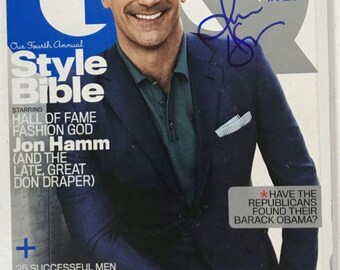 Jon Hamm Autographed GQ Magazine, COA Included