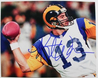 Kurt Warner Signed Autographed Glossy 11x14 Photo St. Louis Rams, COA Included