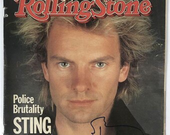 Sting Autographed Rolling Stone Magazine, COA Included