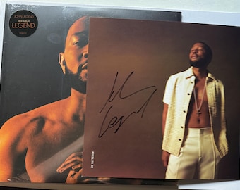 John Legend Autographed "Legend" Record Album 12x12 Flat with Sealed Record Album, Includes COA