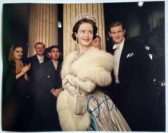 Claire Foy & Matt Smith Autographed "The Crown" Glossy 8x10 Photo, COA Included