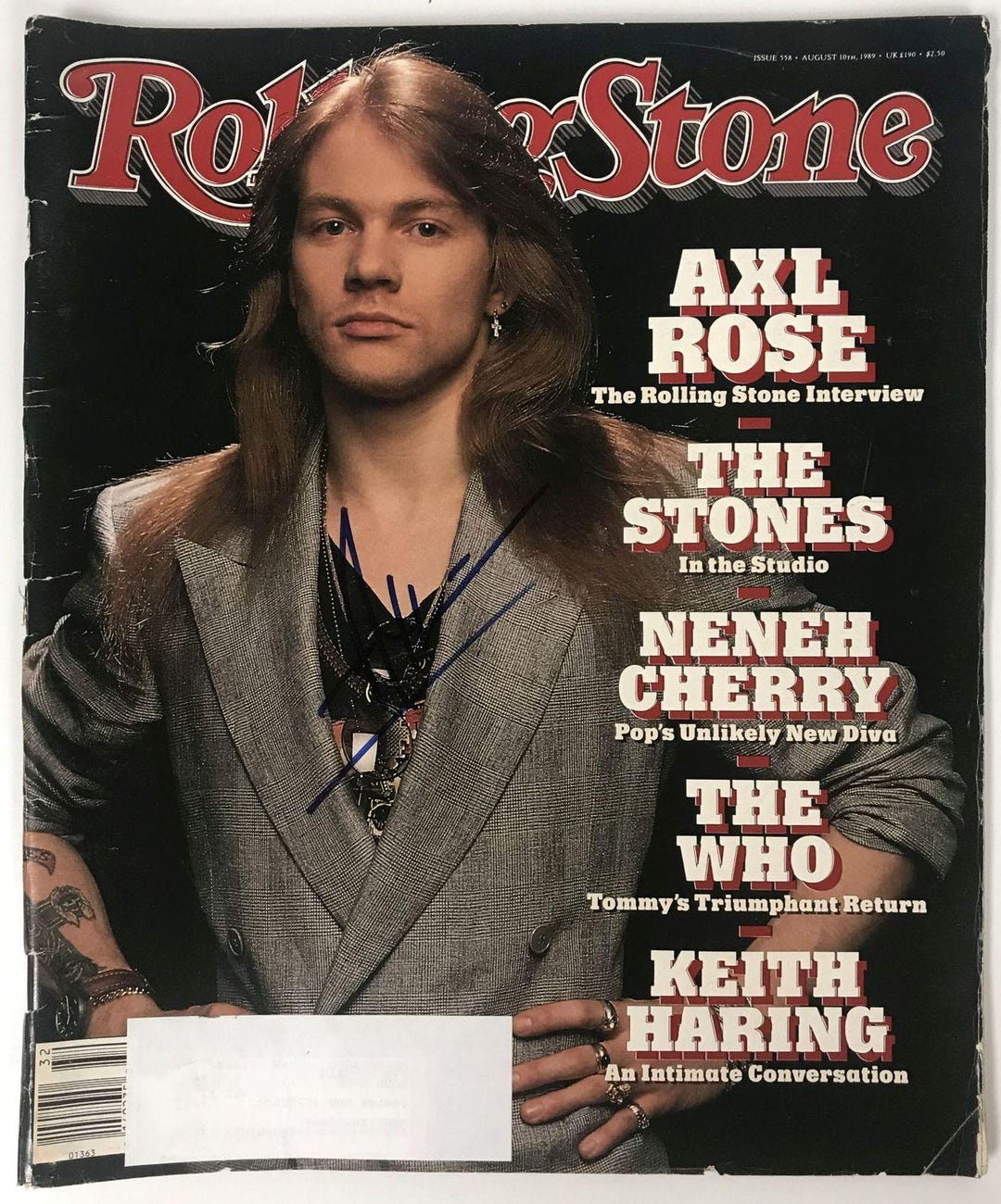 Axl Rose Autographed Rolling Stone Magazine, COA Included - Etsy