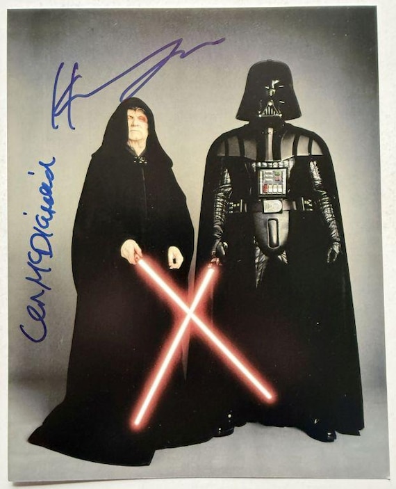 Hayden Christensen & Ian Mcdiarmid Autographed Star Wars Glossy