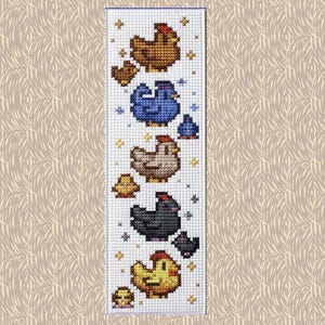 Stardew Valley Chicken Bookmark PDF Cross Stitch Pattern