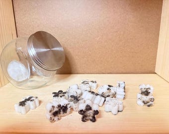 Jabones de café de coco y envase