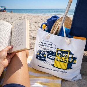 Grappig Cape Cod-cadeauzakje | Mayflower-strandtas | Dennis MA Parking Humor Weekender