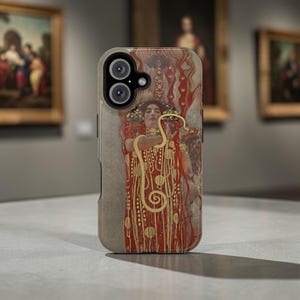Gustav Klimt Judith Vintage Gold iPhone Case - Artistic Phone Cover Gift for Lovers image 2