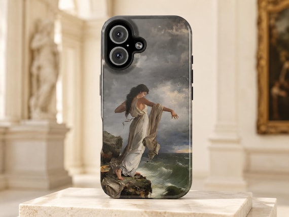 The Death of Sappho iPhone Case, Classical Mythology Art Phone Case, Romanticism Painting Case, Vintage Museum Art Cover