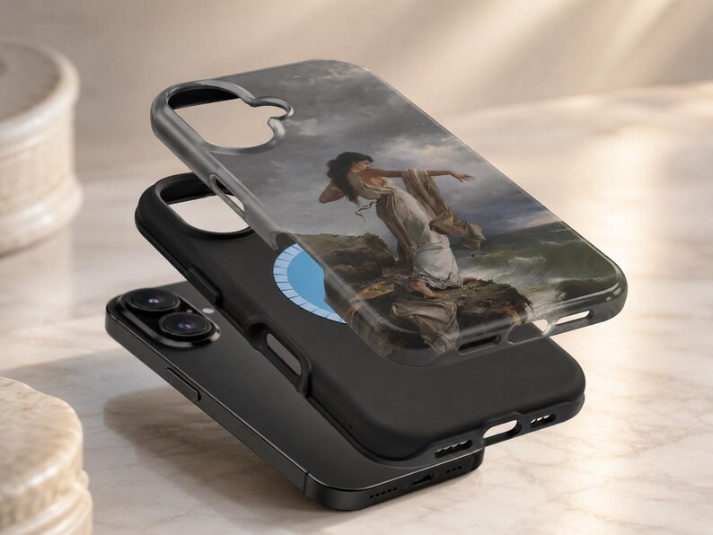 The Death of Sappho iPhone Case, Classical Mythology Art Phone Case, Romanticism Painting Case, Vintage Museum Art Cover image 6