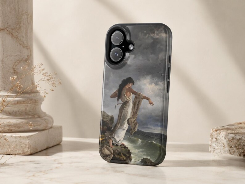 The Death of Sappho iPhone Case, Classical Mythology Art Phone Case, Romanticism Painting Case, Vintage Museum Art Cover image 3