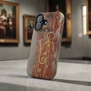 Gustav Klimt Judith Vintage Gold iPhone Case - Artistic Phone Cover Gift for Lovers image 3