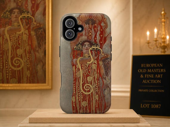 Gustav Klimt Judith Vintage Gold iPhone Case - Artistic Phone Cover Gift for Lovers