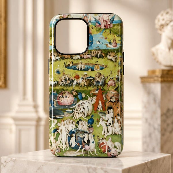 Hieronymus Bosch Garden of Earthly Delights iPhone Case, Renaissance Art Samsung Phone Cover