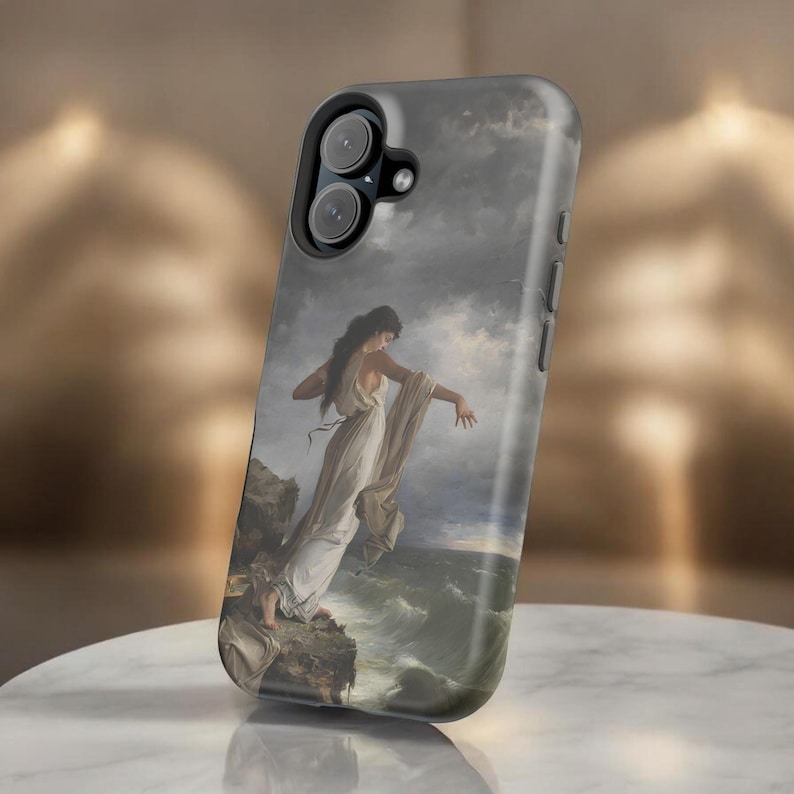 The Death of Sappho iPhone Case, Classical Mythology Art Phone Case, Romanticism Painting Case, Vintage Museum Art Cover image 9