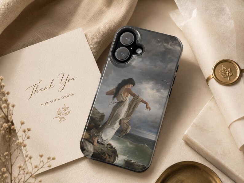 The Death of Sappho iPhone Case, Classical Mythology Art Phone Case, Romanticism Painting Case, Vintage Museum Art Cover image 7